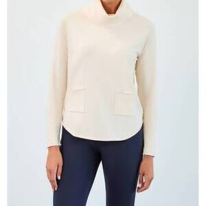 NEW FDJ cowlneck sweater in cream